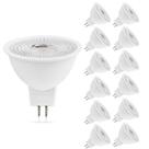 Lâmpada LED HMYYJT MR16 5W 2700K branca quente 12-36V AC&DC, pacote com 12