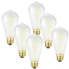 Lâmpada LED HOMOSUM Dimmable Frosted Edison 6W 600lm 5000K, pacote com 6