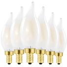 Lâmpada LED HOMOSUM E12 6W 4000K 600lm, candelabro regulável, pacote com 6