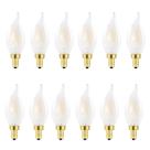 Lâmpada LED HOMOSUM E12 Candelabra 4W 2700K 400LM regulável (pacote com 12) Lâmpada LED HOMOSUM E12 Candelabra 4W 2700K 400LM regulável (pacote com 12)
