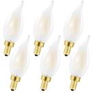 Lâmpada LED HOMOSUM Frosted Candelabra E12 4W 5000K (pacote com 6)