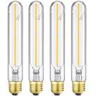 Lâmpada LED HOMOSUM T10 Long 4W 400lm 3000K E26 regulável, pacote com 4