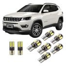 Lâmpada Led Jeep Compass T10/pingo Canbus - Kit Premium T10 Branco Branco-frio