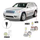 Lampada Led Jeep Grand Cherokee 2005 A 2009 Hb3 H11 20000lm