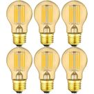 Lâmpada LED Leools A15 8W E26 2700K regulável 800LM, pacote com 6 Lâmpada LED Leools A15 8W E26 2700K regulável 800LM, pacote com 6