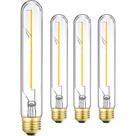 Lâmpada LED Leools Dimmable E26 4W 400lm 3000K 120V T9 T10, pacote com 4