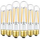 Lâmpada LED Leools Dimmable E26 Edison 8W 850LM 3000K, pacote com 6