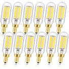 Lâmpada LED Leools Dimmable T6 6W 4000K 600lm E12, pacote com 12 Lâmpada LED Leools Dimmable T6 6W 4000K 600lm E12, pacote com 12