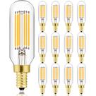Lâmpada LED Leools E12 regulável 6W 600LM 3000K branca macia, pacote com 12