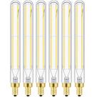 Lâmpada LED Leools E12 regulável 6W 750LM 4000K T6 120V, pacote com 6 Lâmpada LED Leools E12 regulável 6W 750LM 4000K T6 120V, pacote com 6