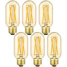 Lâmpada LED Leools E26 6W 600lm 2700K regulável T45 Tubular Pacote 6