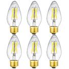 Lâmpada LED Leools E26 Edison 6W 4000K regulável 600lm 120V, pacote com 6