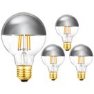 Lâmpada LED Leools Half Chrome 6W (60W Equiv) G80/G25 E26