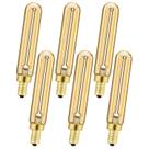 Lâmpada LED Leools regulável 4W 2700K E12 Candelabro, pacote com 6