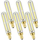Lâmpada LED Leools regulável 6W 4000K 600LM E12 Candelabro, pacote com 6