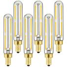 Lâmpada LED Leools regulável 6W 600LM 3000K E12 Candelabro, pacote com 6