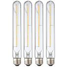 Lâmpada LED Leools T10 4W Tubular regulável 2700K E26 120V, pacote com 4 Lâmpada LED Leools T10 4W Tubular regulável 2700K E26 120V, pacote com 4