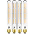 Lâmpada LED Leools T10 8W 2700K branca quente regulável, pacote com 4 Lâmpada LED Leools T10 8W 2700K branca quente regulável, pacote com 4