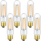 Lâmpada LED Leools T10 8W 850lm 2700K regulável E26 120V, pacote com 6