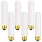 Lâmpada LED Leools T10 E26 Base 8W 600LM 2700K, pacote com 6