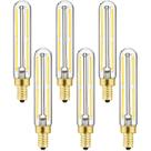Lâmpada LED Leools T6 4W E12 400lm 4000K regulável, pacote com 6