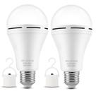 Lâmpada LED LHZHENG recarregável de emergência 12W 1500mAh 2Pk
