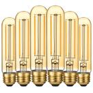 Lâmpada LED LiteHistory T10 4W E26 40W 2200K regulável, pacote com 6