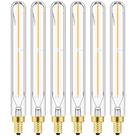Lâmpada LED longa Leools E12 T6 B11 Candelabro 4W 2700K 400LM, pacote com 6 Lâmpada LED longa Leools E12 T6 B11 Candelabro 4W 2700K 400LM, pacote com 6