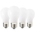 Lâmpada LED LUMILECT Dimmable Milky A19 2W 3000K E26, pacote com 4