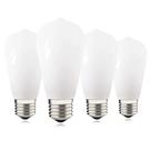 Lâmpada LED LUMILECT Dimmable Milky ST64 Edison 2W 3000K, pacote com 4
