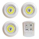 Lampada Led Luminaria Sem Fio Com Controle Remoto Kit C/ 3