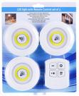 Lampada Led Luminaria Sem Fio Controle Remoto Kit Com 3 Spot Lampada Led Luminaria Sem Fio Controle Remoto Kit Com 3 Spot