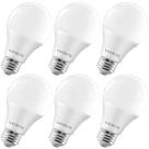Lâmpada LED LUXRITE A19 11W 1100lm 3000K E26 regulável, pacote com 6