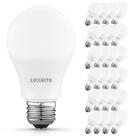 Lâmpada LED LUXRITE A19 8W (equivalente a 60W) 3000K E26, pacote com 24
