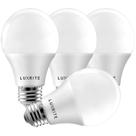 Lâmpada LED LUXRITE A19 9W 800lm 3500K regulável E26, pacote com 4