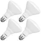 Lâmpada LED LUXRITE BR30 8,5 W 650 lm 3000 K regulável, pacote com 4