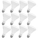 Lâmpada LED LUXRITE BR30 8,5 W (equivalente a 65 W) 3500K 650 lm, pacote com 12