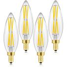 Lâmpada LED LVYE E12 Candelabra 8W (100W Equiv) 4000K regulável