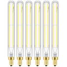 Lâmpada LED LVYE E12 T6 6W 5000K 750 lm 7,3 polegadas vintage, pacote com 6