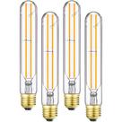 Lâmpada LED LVYE E26 Tubular T10 6W 600lm 2700K regulável, pacote com 6