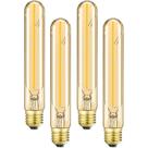 Lâmpada LED LVYE T10 4W 400LM regulável E26 2700K 120V, pacote com 4