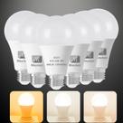 Lâmpada LED M MayJazz 3 Color Temperature A19 9W 810LM, pacote com 6