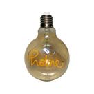 Lampada Led Mensagem Home Vintage 4w Branco Quente Casa Comercio