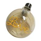 Lampada Led Mensagem Love Vintage 4w Branco Quente Casa Comercio
