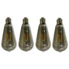 Lampada Led Multi Filamento Fume Vintage 30W Kit 4 Uni Decoraçao Iluminaçao Sala Quarto Varanda Casa Branco Quente