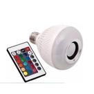 Lâmpada LED Musical Bluetooth OEM 3W RMS com Controle Remoto RGB Branco