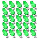 Lâmpada LED NETEHA C7 Green, pacote com 25 unidades, base E12, 120V, impermeável