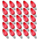 Lâmpada LED NETEHA C7 Red, pacote com 25 unidades, luz de Natal de reposição