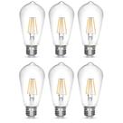 Lâmpada LED NOTOC Vintage Edison 4W 4000K E26 450lm 120V Pacote com 6