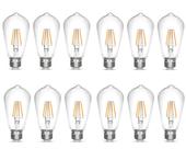 Lâmpada LED NOTOC Vintage Edison 4W 450lm 2700K E26 120V Pacote com 12